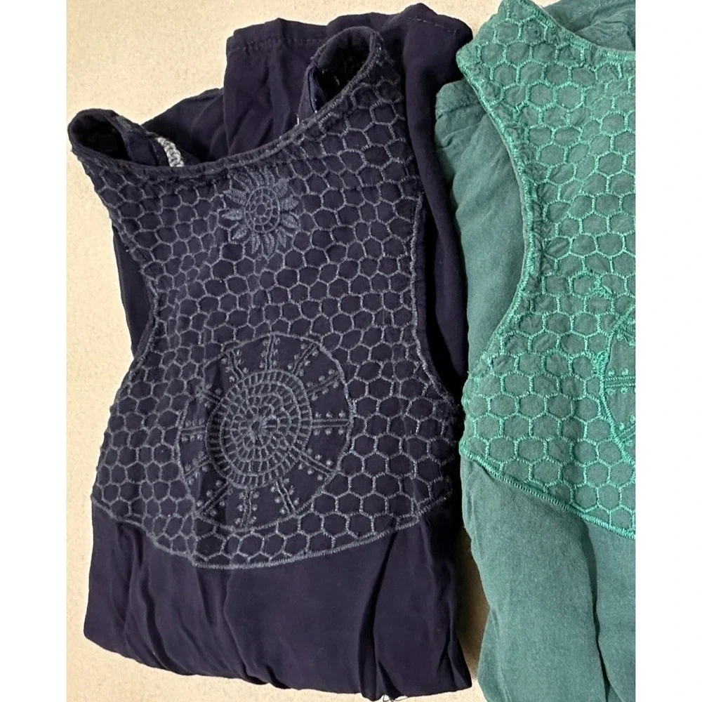 Unbranded Lace Back Racerback Tank Top Women S Navy‎ Blue Shirt